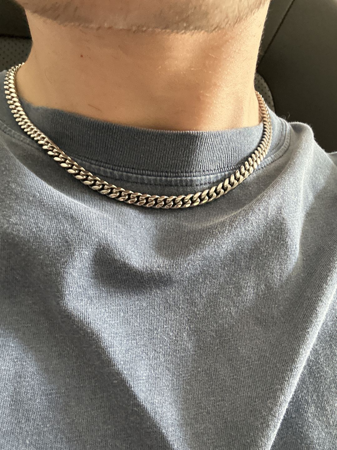 Customer photo review of CLEAN CUBANA CHAIN. - 6MM WHITE GOLD