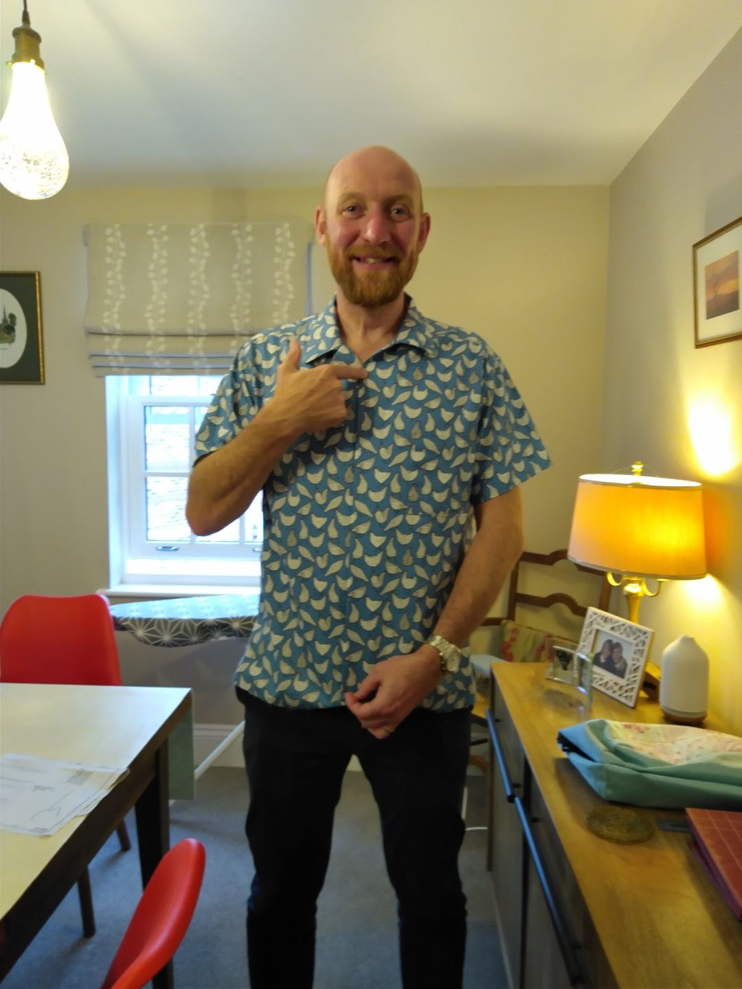 Customer photo review of Hens Rose & Hubble Cotton Poplin Fabric