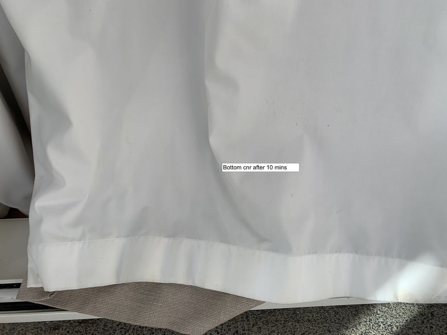 Customer photo review of Curtain Wizard Instant Mould & Mildew Remover