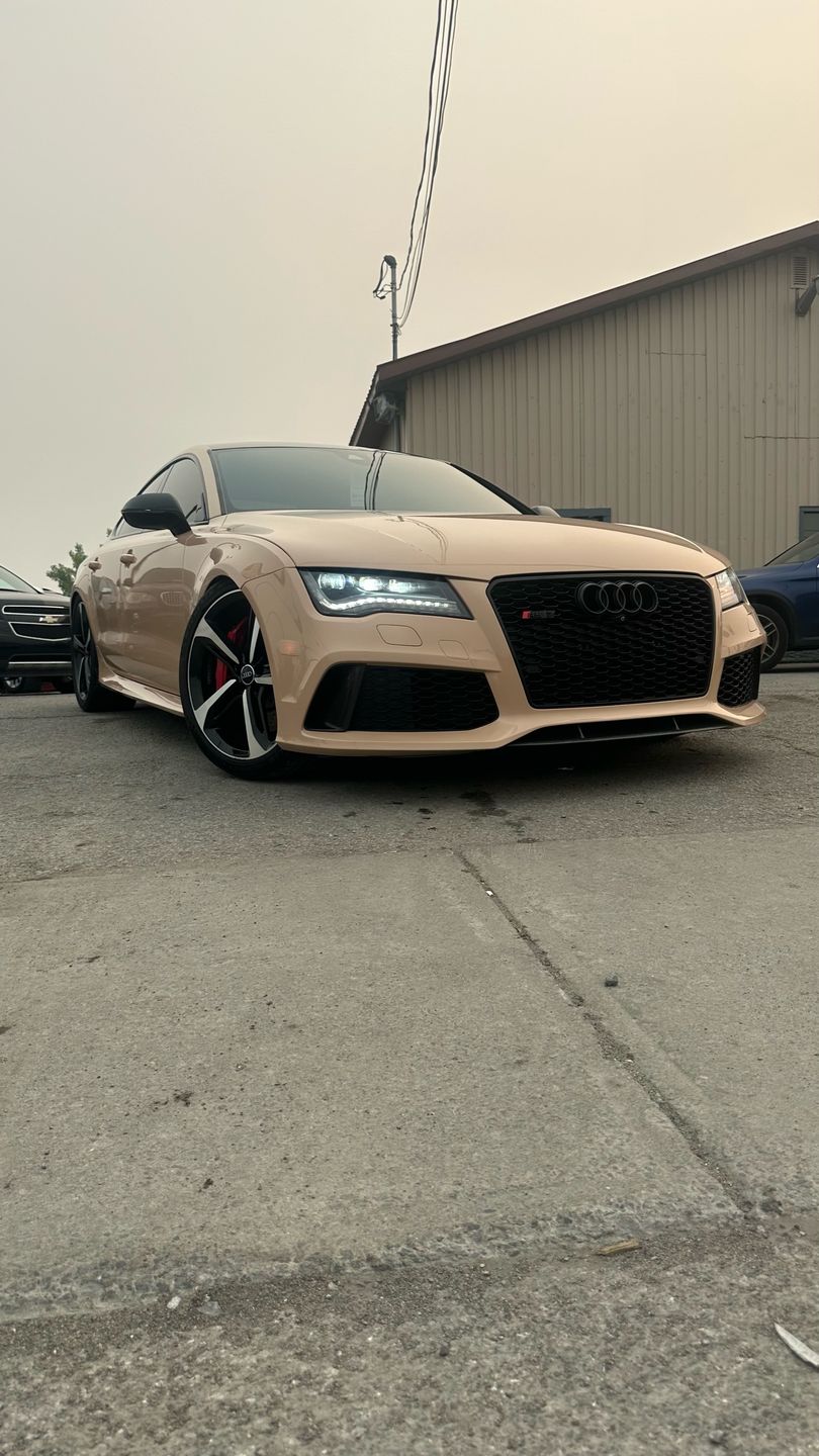 Customer photo review of High Glossy Concord Buff Vinyl Wrap