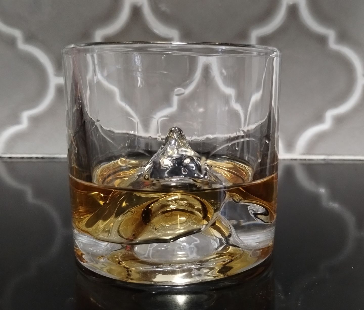 Customer photo review of The Crystal Whiskey Peaks Glass | Set of 4