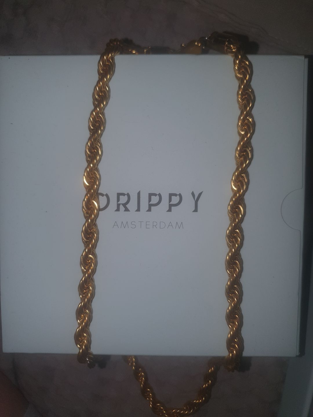 Customer photo review of CLEAN ROPE. - 6MM 18K GOLD