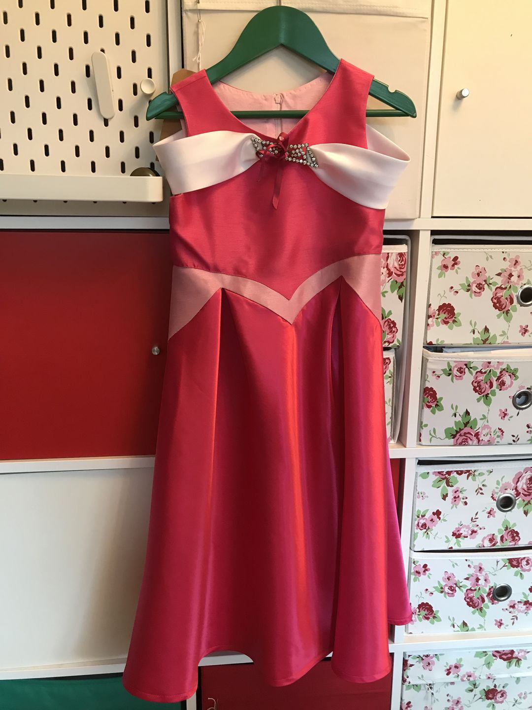 Customer photo review of Plain Shantung Satin Fabric