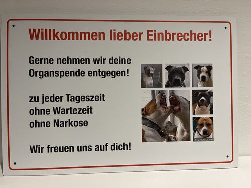 Customer photo review of Personalisierbares -Foto- Schild "Einbrecher"