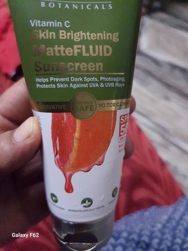 Customer photo review of Vitamin C Skin Brightening MatteFLUID Sunscreen