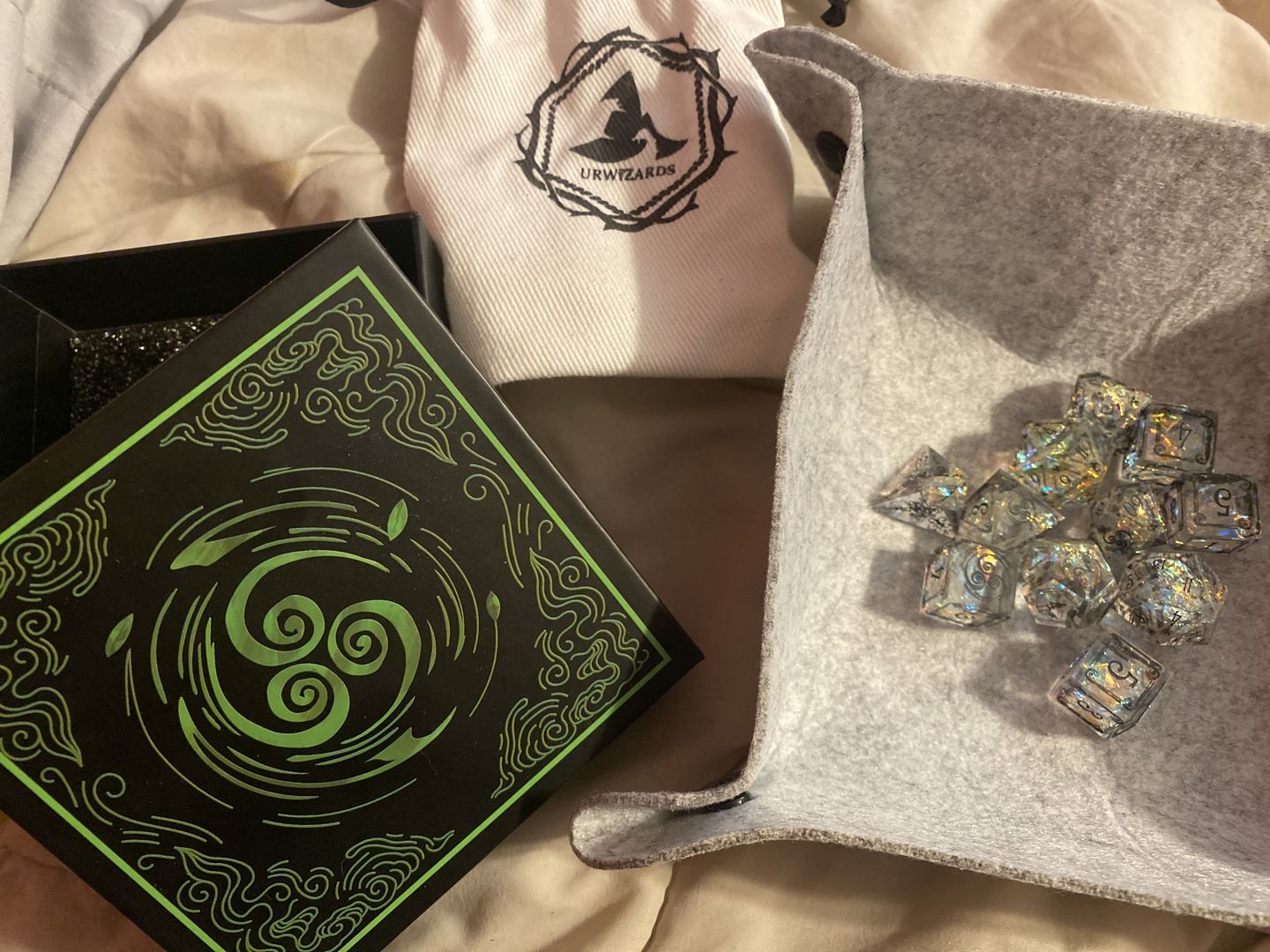 Customer photo review of Elemental Dice Set Collection