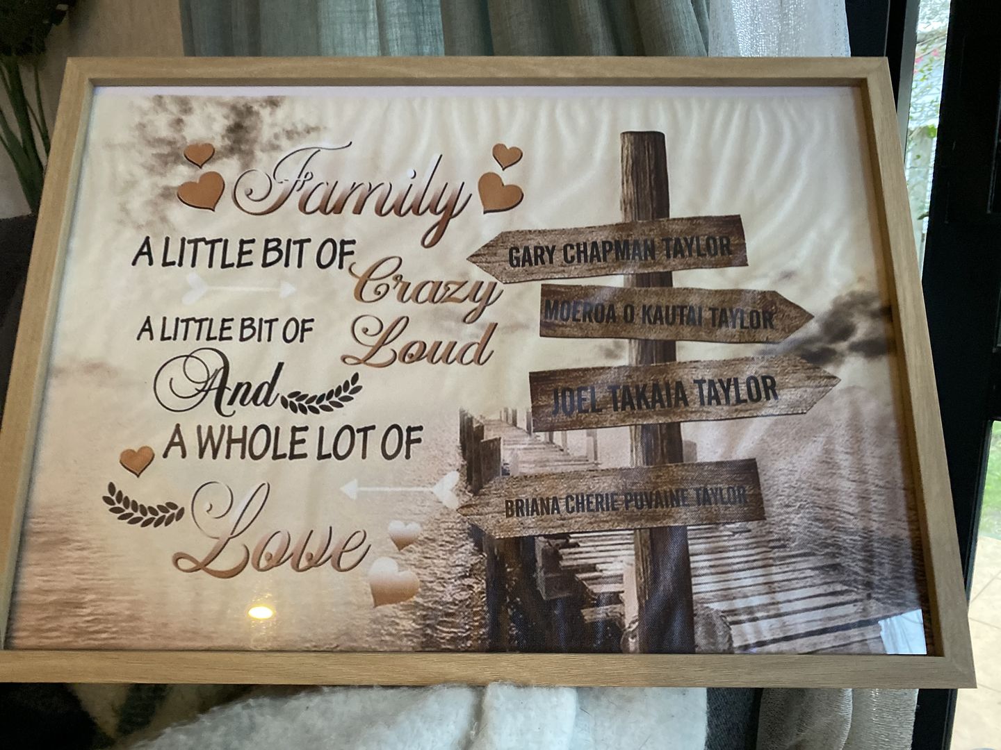 Customer photo review of Family A Little Bit Of Crazy - Personalized Canvas - Gift For Family