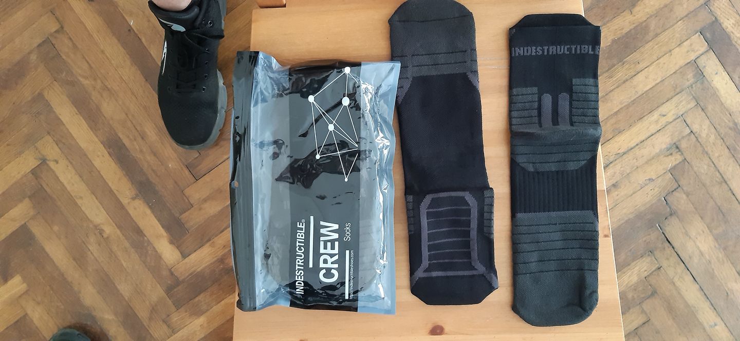 Customer photo review of Indestructible Compression Crew Socks - 2 Pairs - Upsell