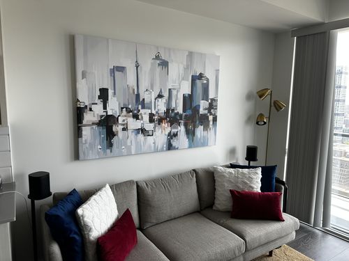 Customer photo review of 'Abstract Toronto' Framed Canvas