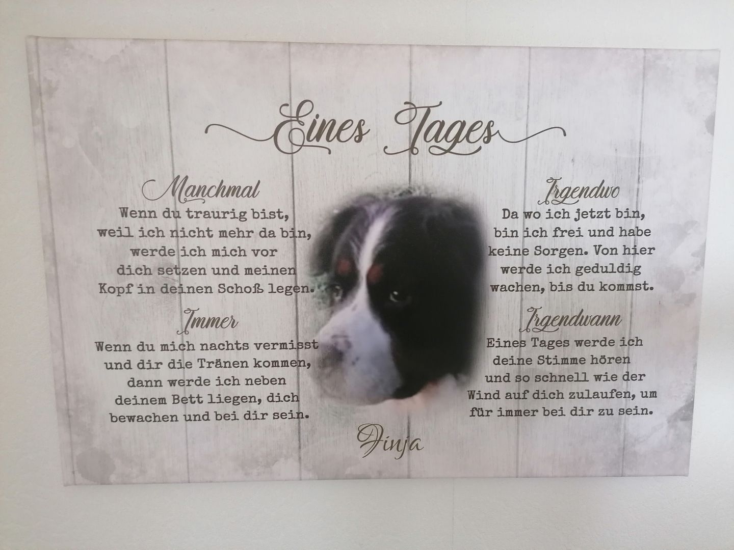 Customer photo review of Eines Tages - Individuelle Leinwand