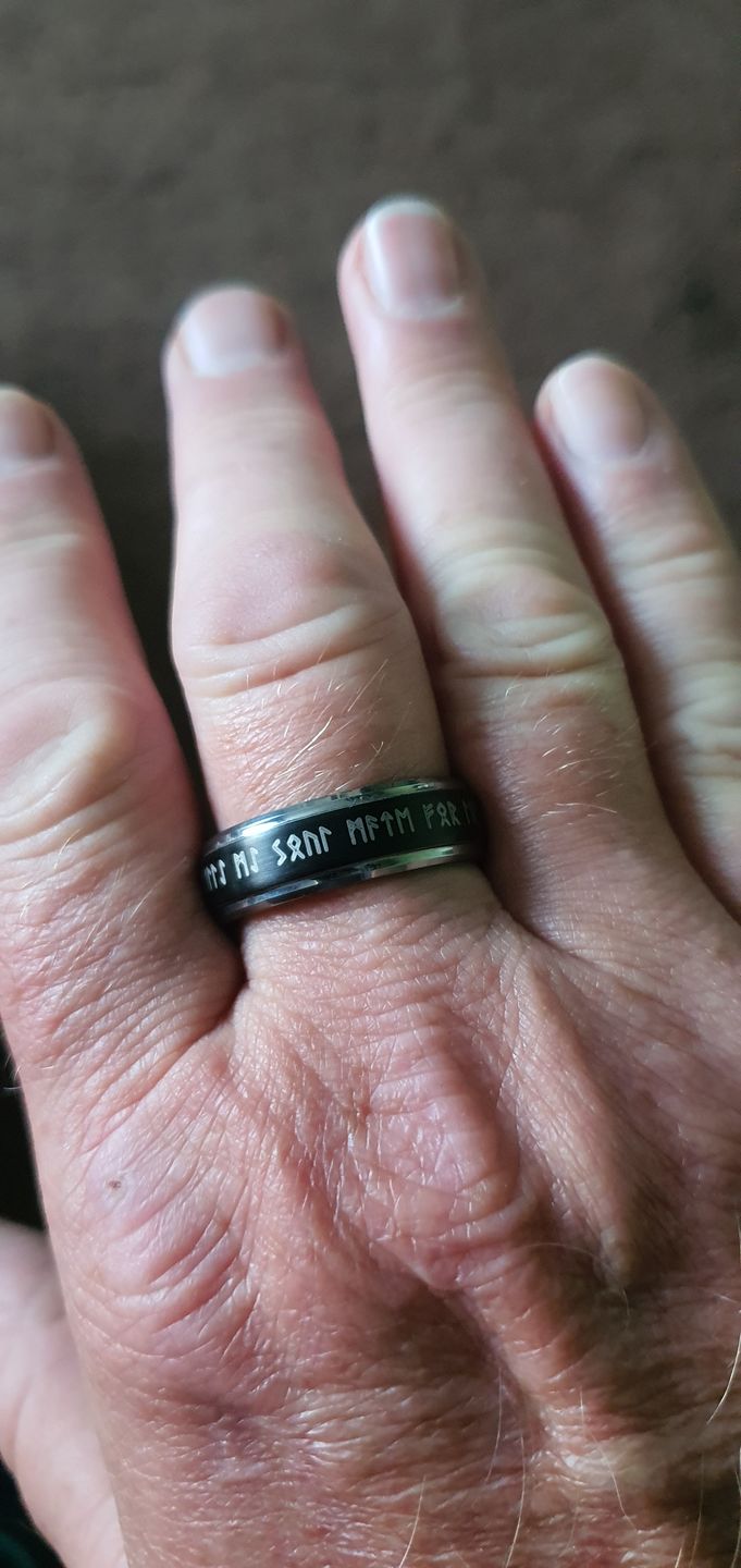 Customer photo review of Personalised Viking Rune Wonder Ring