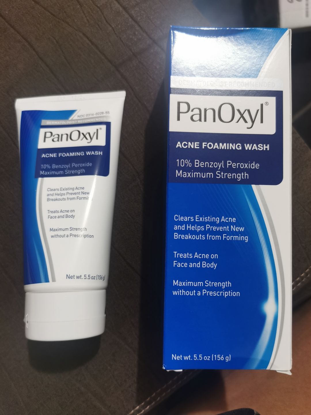 Customer photo review of PanOxyl Maximum Strength Antimicrobial Acne Foaming Wash for Face
