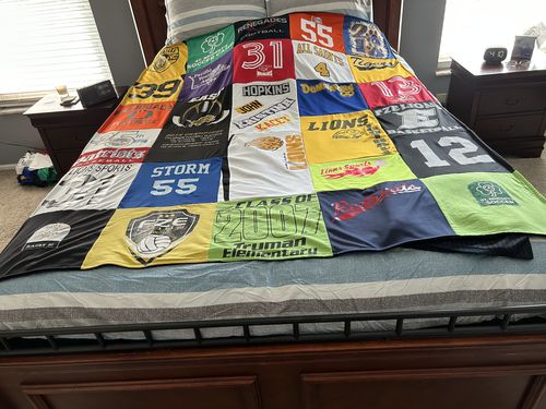 Customer photo review of Classic T-Shirt Blanket