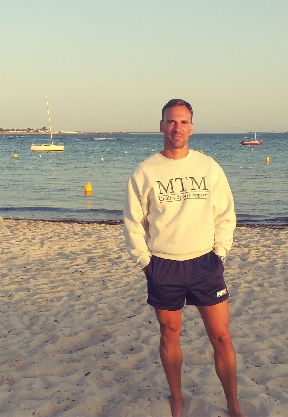Customer photo review of Tracksuit Style Navy Shorts