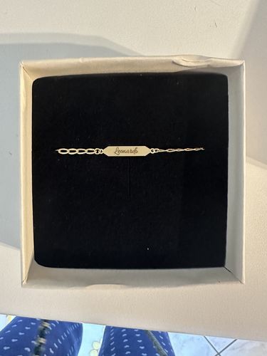 Customer photo review of Bracciale con Nome Bimbo/a in Oro 18Kt