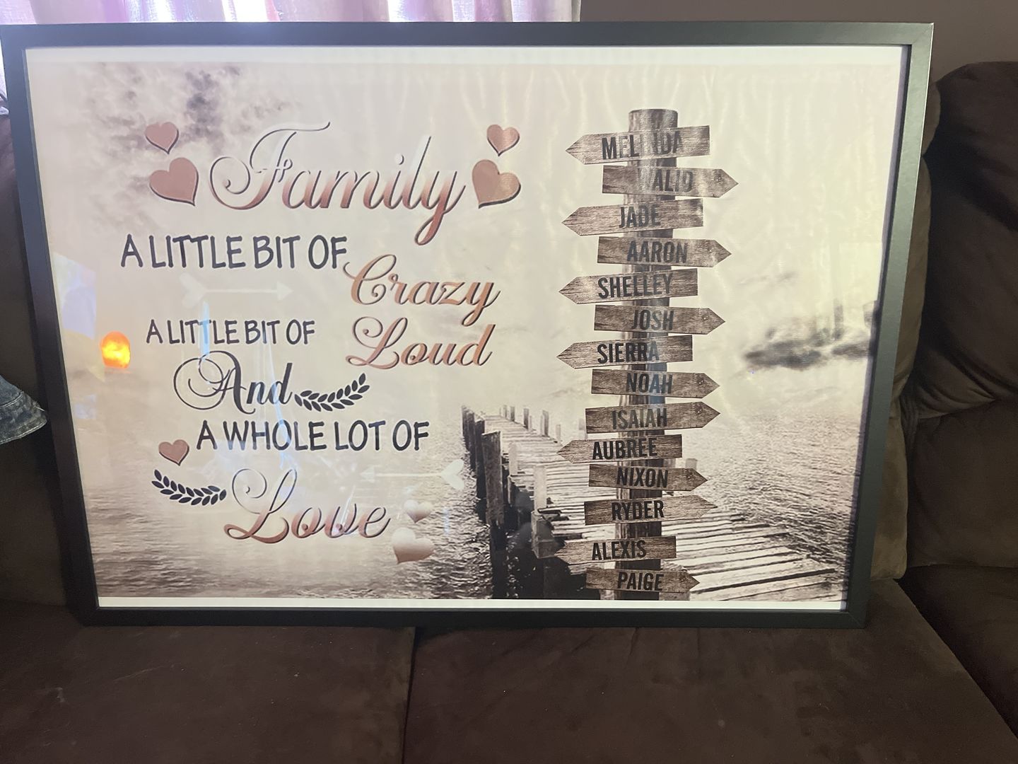 Customer photo review of Family A Little Bit Of Crazy - Personalized Canvas - Gift For Family