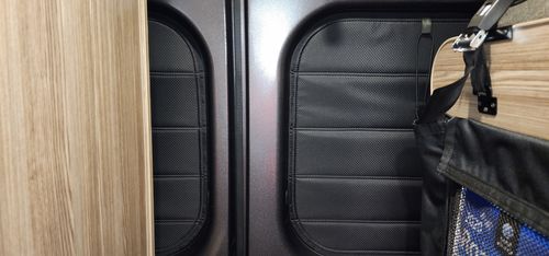 Customer photo review of Promaster - Rear Door Shades (set)