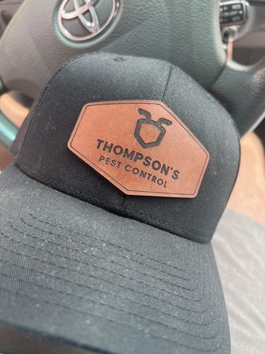 Customer photo review of Custom Leather Patch Trucker Hat - Richardson 112