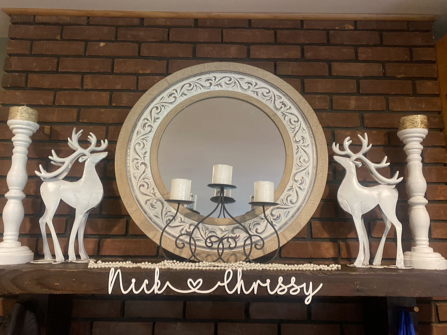 Customer photo review of I Heart You - Couples Love Decor Wall Art for Bedroom Above Bed Gift