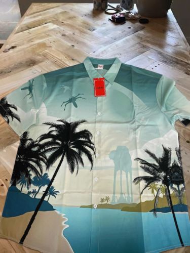 Customer photo review of Quiet Beach Coconut Tree Technology Battle Armor Silhouette Printing Short Sleeve Shirt