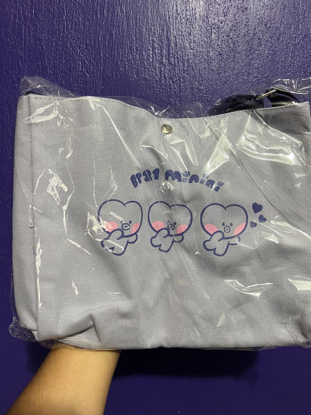 Customer photo review of BT21 MININI CANVAS BAG AND POUCH