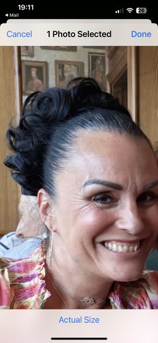 Customer photo review of Curly Hair Messy Bun Scrunchie