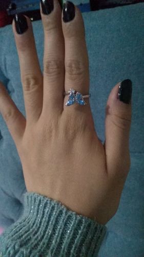 Customer photo review of Anillo Ajustable Mariposa Anti Ansiedad