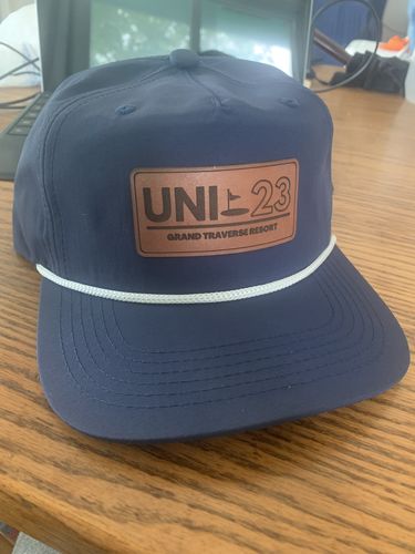 Customer photo review of Custom Leather Patch Rope Hat