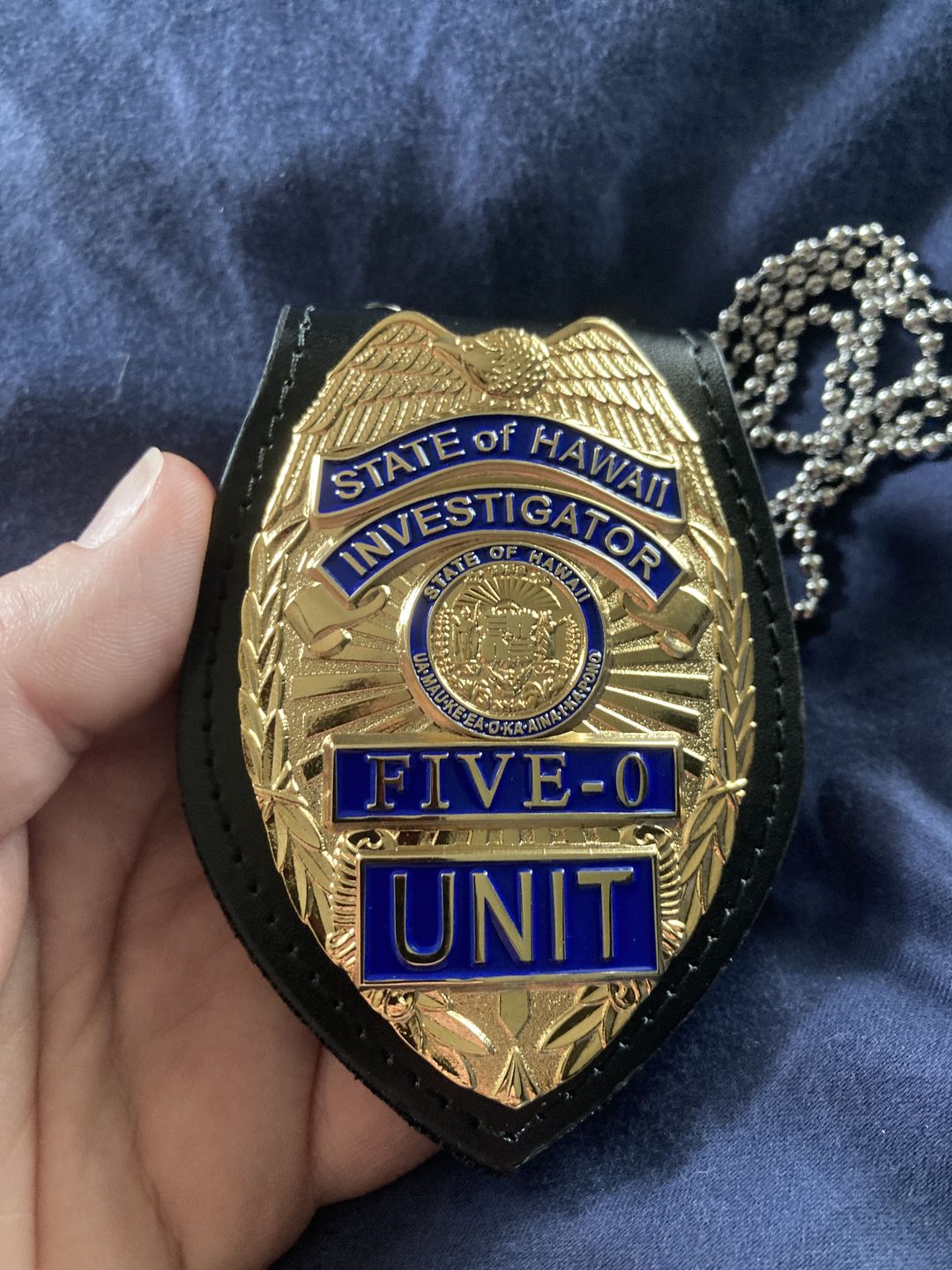 Customer photo review of State of Hawaii Five-0 Unit Investigator Badge Replica Cosplay Movie Props