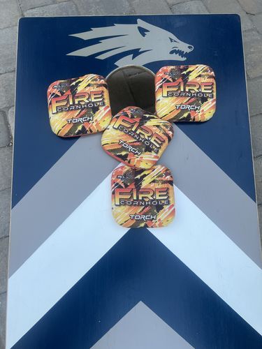 Customer photo review of 2023 Fire Torch Cornhole Bags - Set of 4