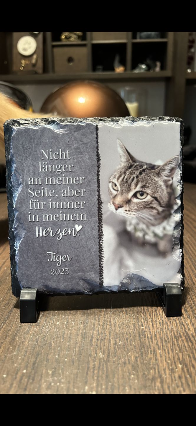 Customer photo review of Für immer im Herzen - Individuelle Schieferplatte