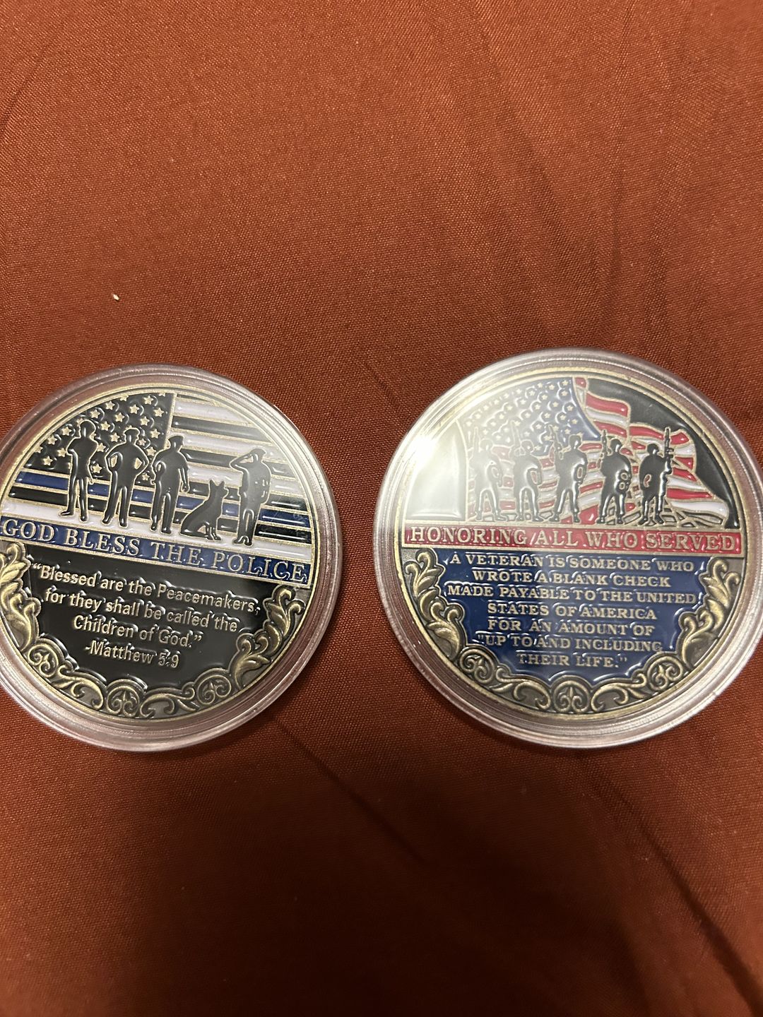 Customer photo review of Police Thank You For Your Service Coin
