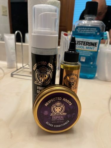 Customer photo review of Respected Roots Beard Care Kit