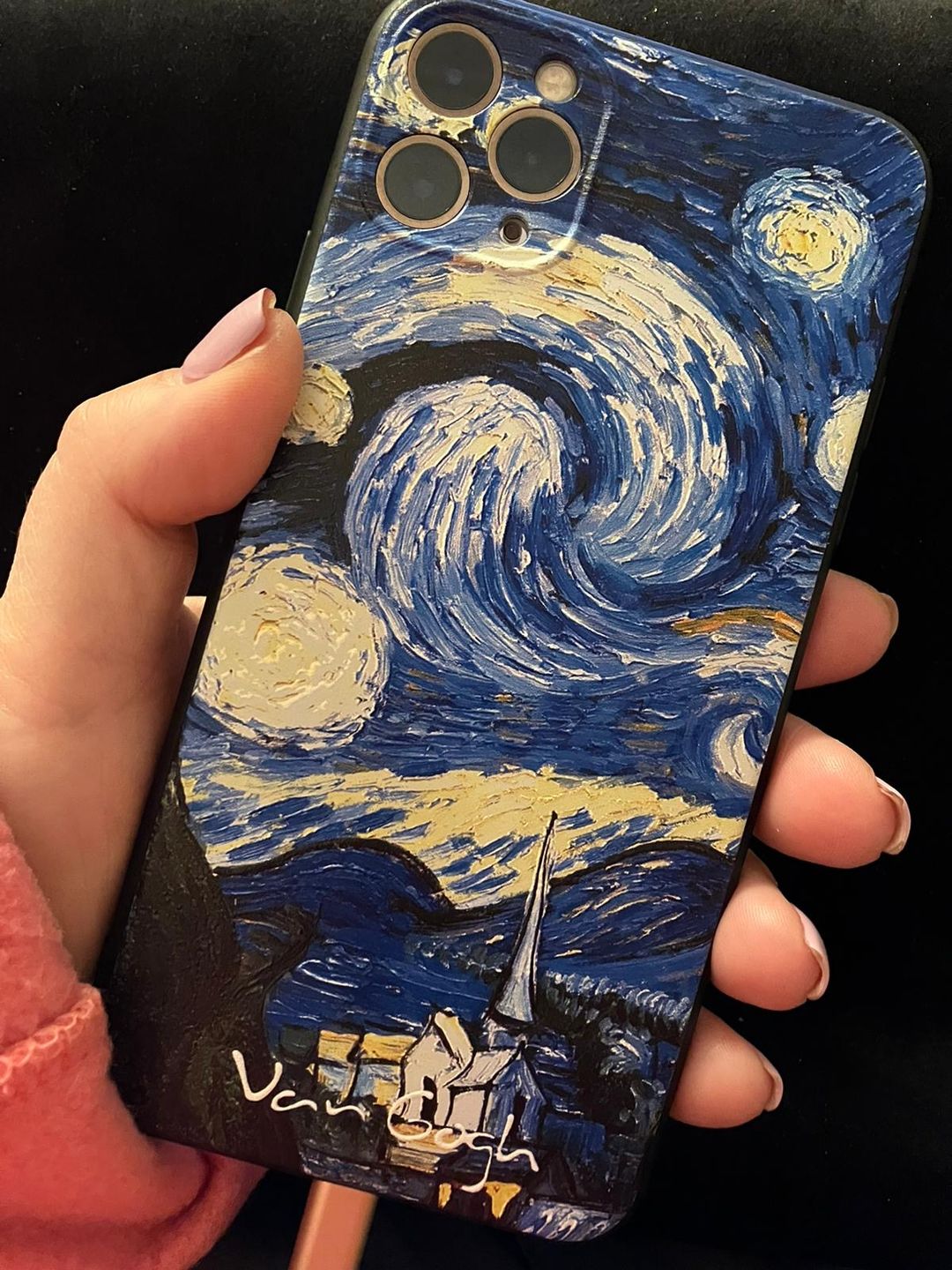 Customer photo review of Van gogh embossed iPhone cases