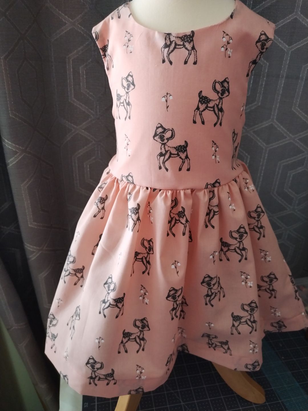 Customer photo review of Baby Deers and Flowers Polycotton Fabric