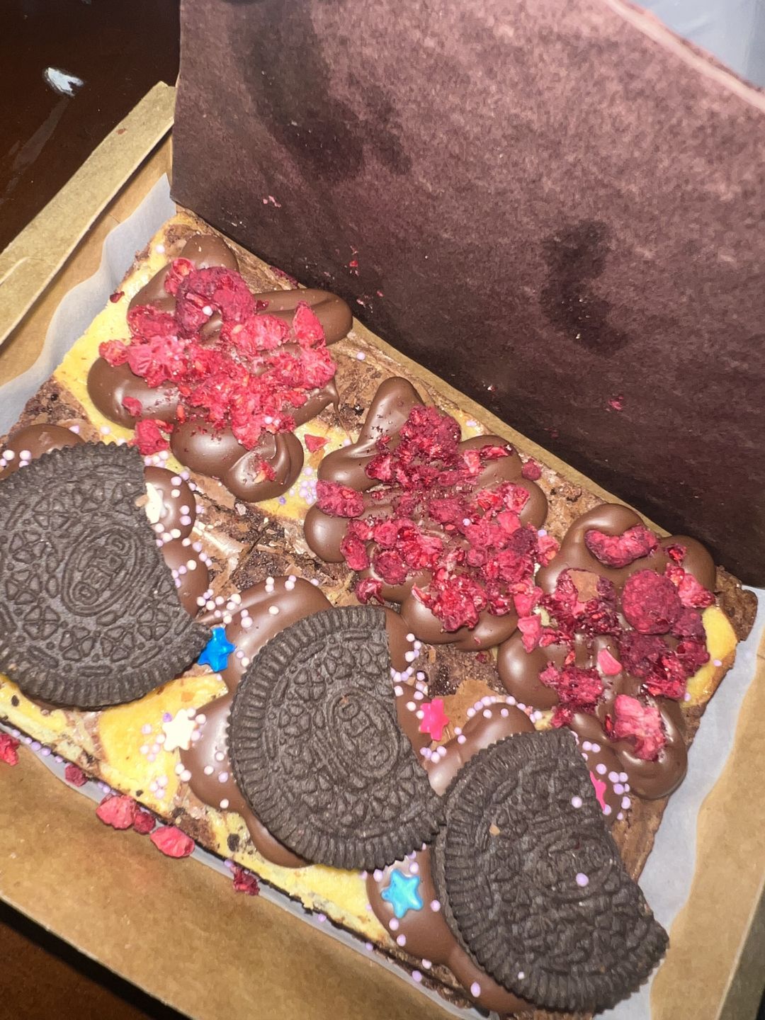Customer photo review of Mini cheesecake brownie
