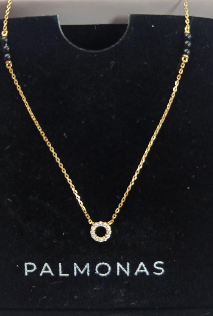 Customer photo review of Saraswathi Diamond Mangalsutra | BIS Hallmarked | 18k Gold Vermeil