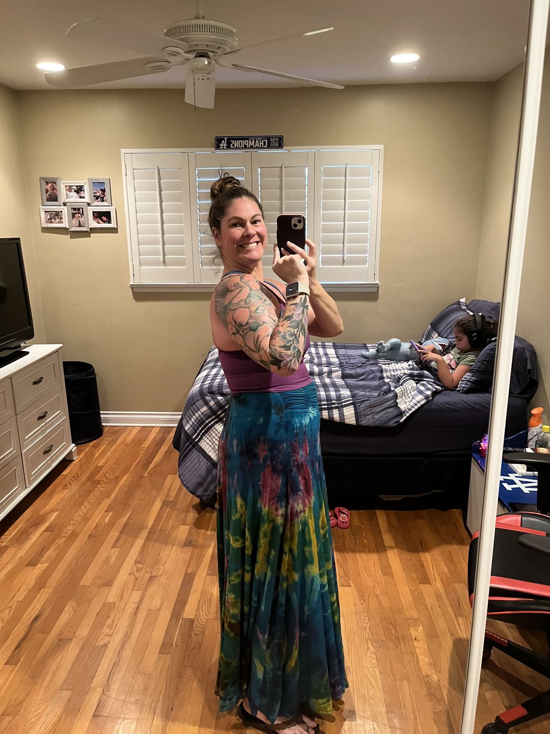 Customer photo review of Starlight Tie Dye Maxi Skirt