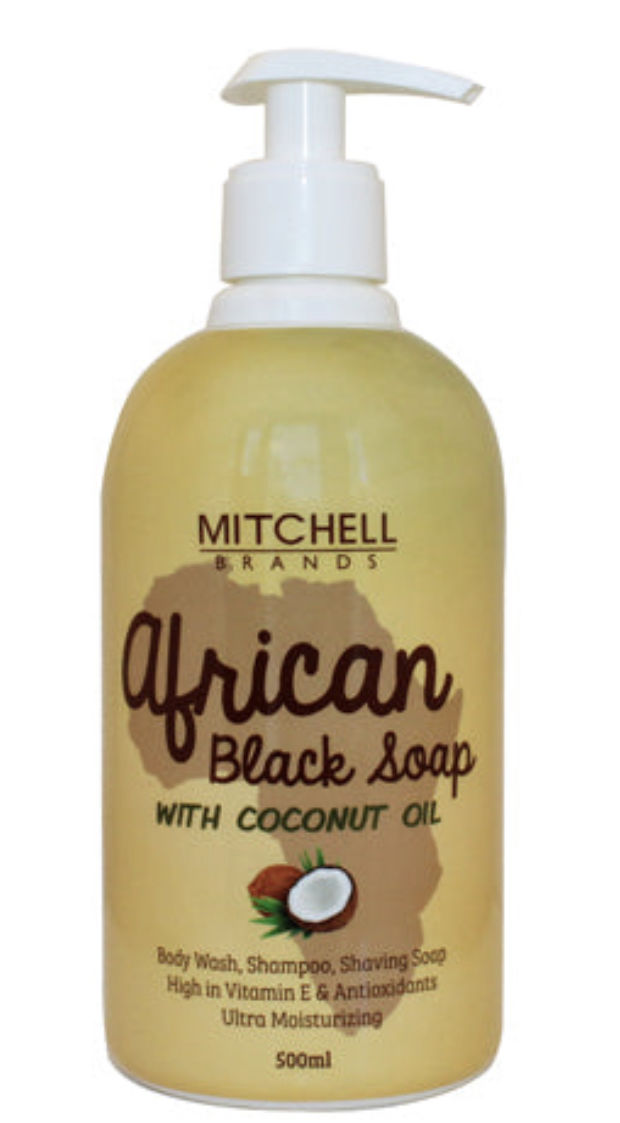 Customer photo review of Mitchell Brands African Liquid Black Soap with Coconut Oil 500 ml / 16.90 fl oz
