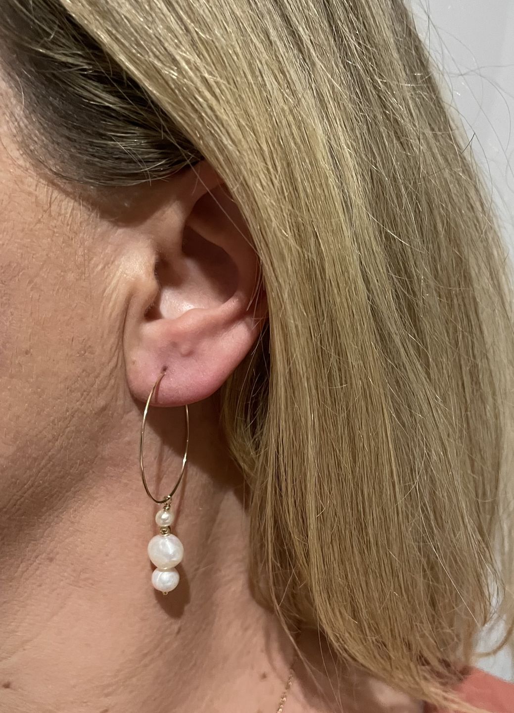 Customer photo review of Samara Earrings in gold