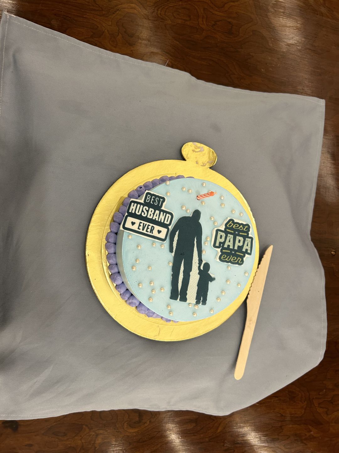 Customer photo review of Husband Father Chocolate Cake