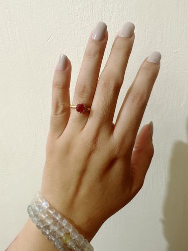 Customer photo review of 1ct Solitaire 6-prong Engagement Ring