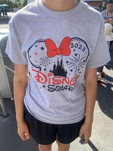 Customer photo review of Disney Squad 2023 DTF Heat Transfer, Disney Vacation Design, Mickey Minnie DTF