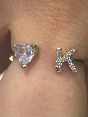 Customer photo review of 14K Initial Rings for Women 🤍 JTJ™