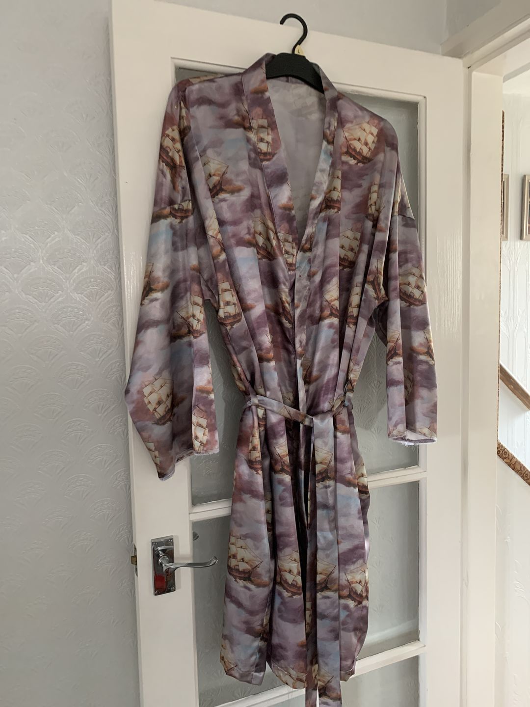Customer photo review of Sailing Ships Satin Fabric