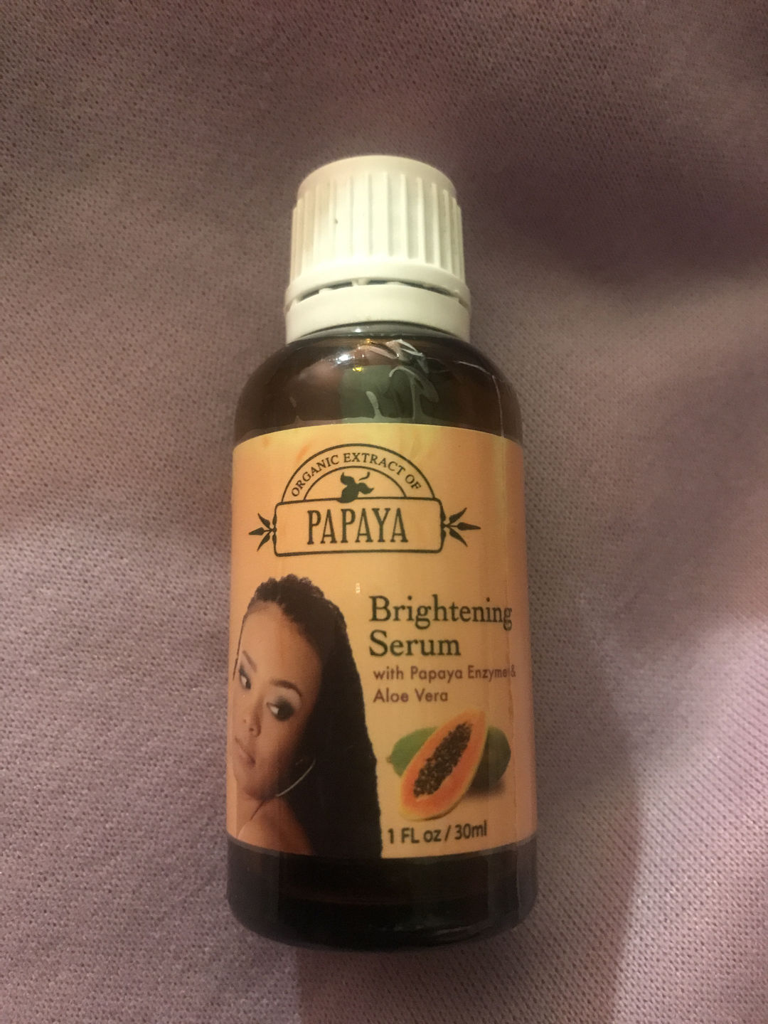 Customer photo review of Organic Extract of Papaya Brightening Serum - 30ml / 1 Fl Oz