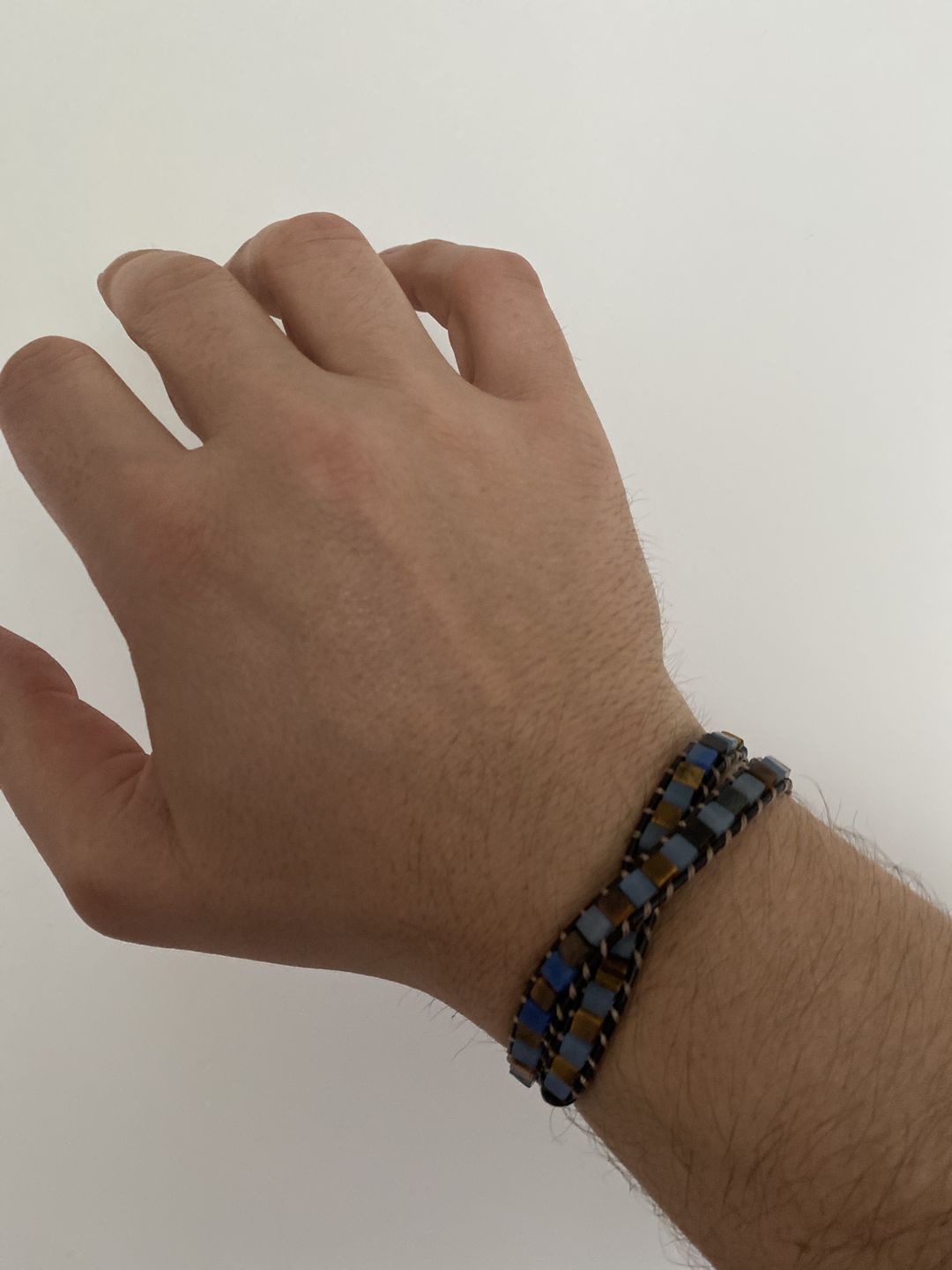 Customer photo review of Celestial Natural Stone Leather Bracelet