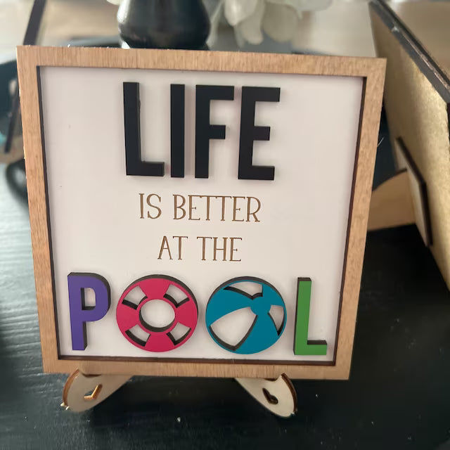 Customer photo review of Pool/Summer Themed Tiered Tray Decor Bundle