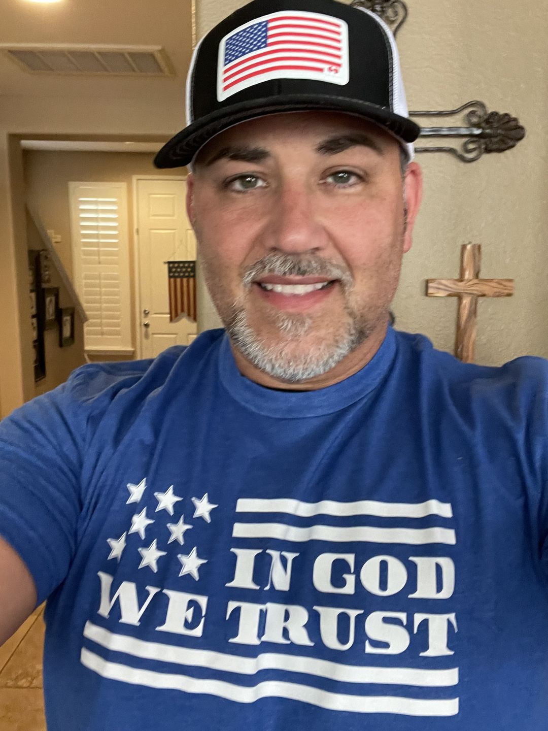Customer photo review of In God We Trust Tee