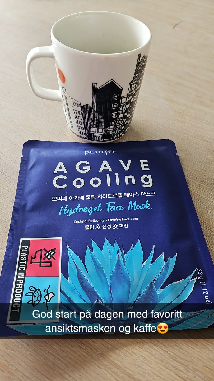 Customer photo review of Petitfee Agave Cooling Hydrogel Face Mask (5stk)